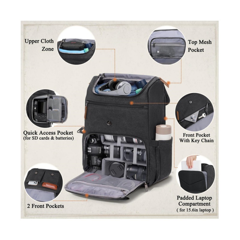 DSLR dual-shoulder camera bag, - Drone Camera Waterproof 评论和价格